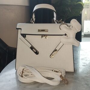 BRAND NEW NEVER WORN Top-Handle Bag w/Teddy Charm + Extra Strap INCLUDED